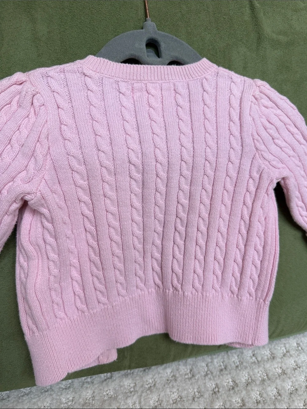Ralph Lauren Baby Pink Cable Knit Cardigan - Baby
